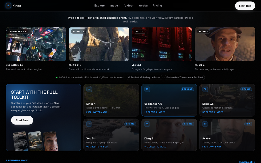 Kineo website