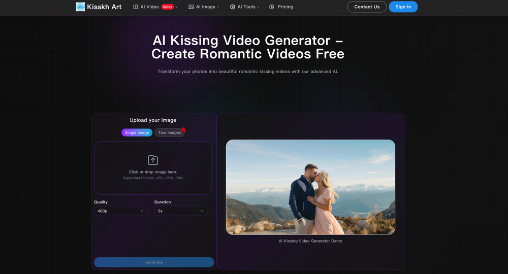 Kisskh Art AI website