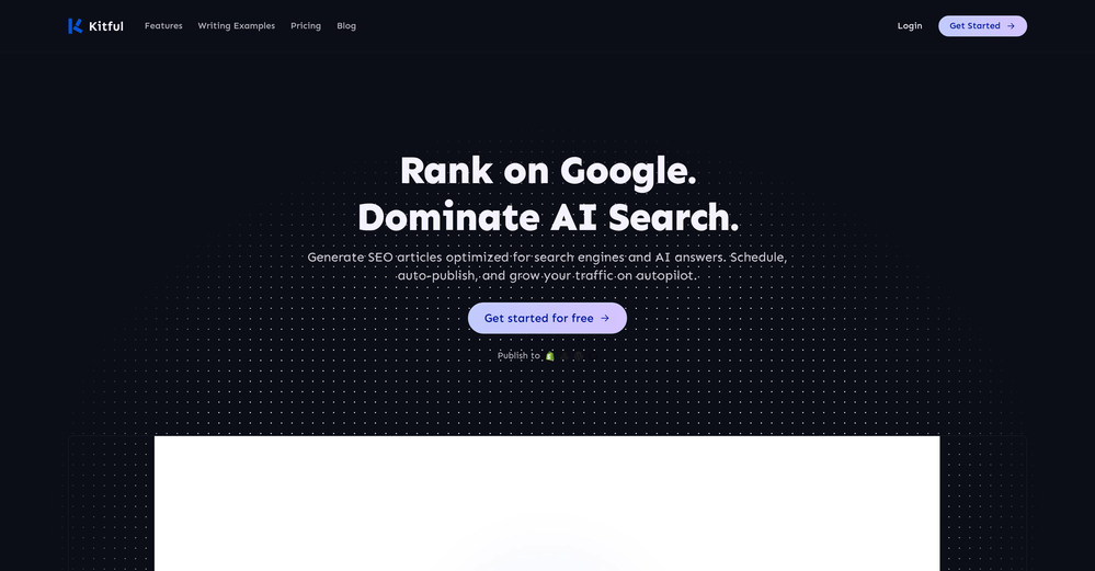Kitful AI website
