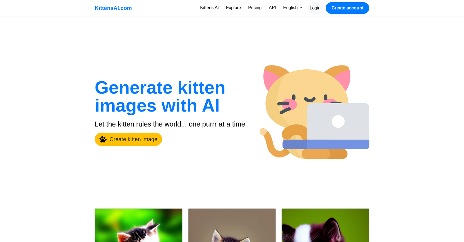 KittensAI website