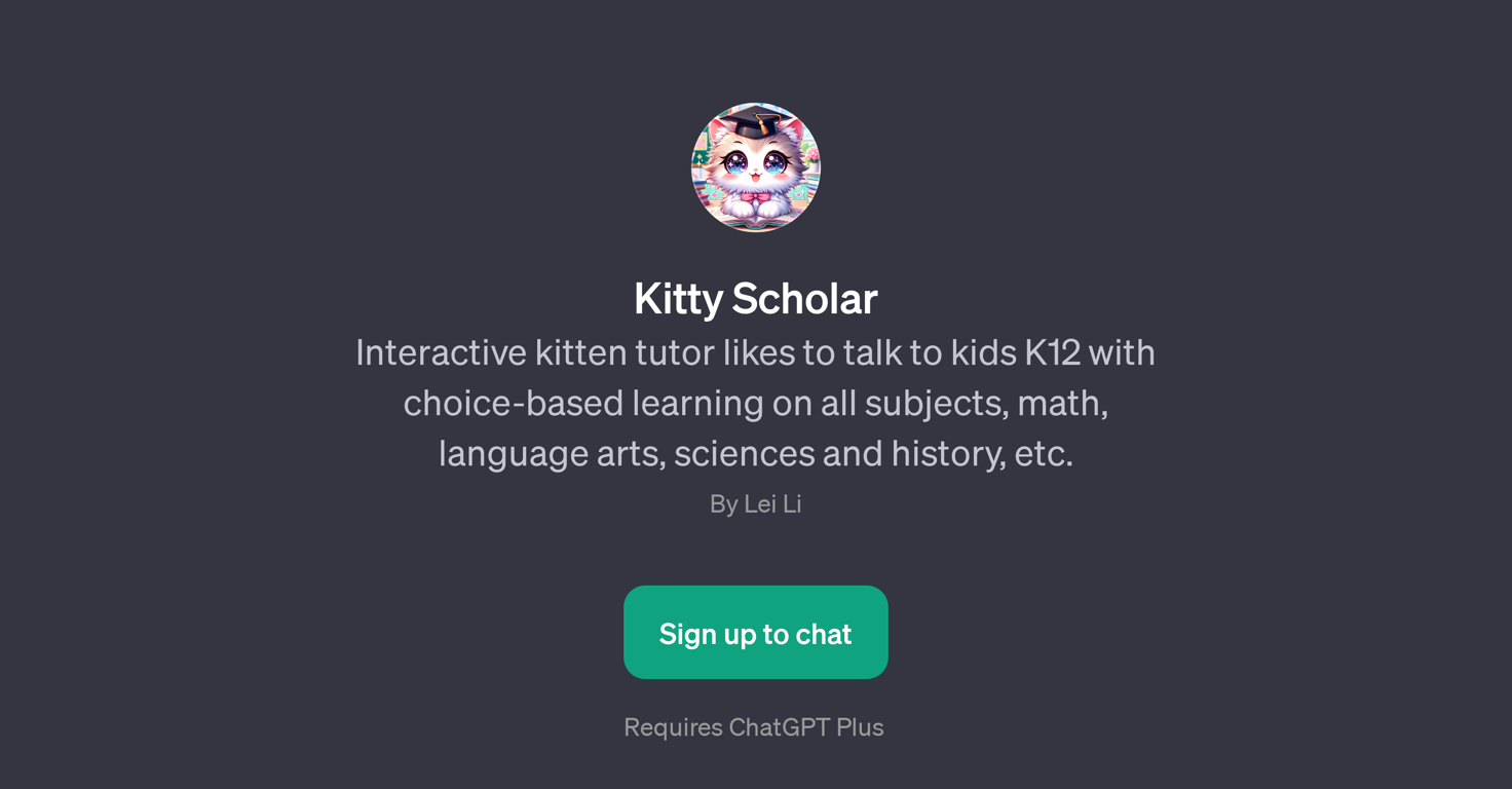 Kitty Scholar website