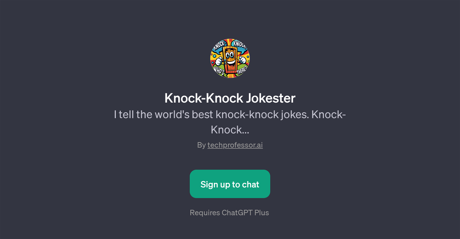 Knock-Knock Jokester website