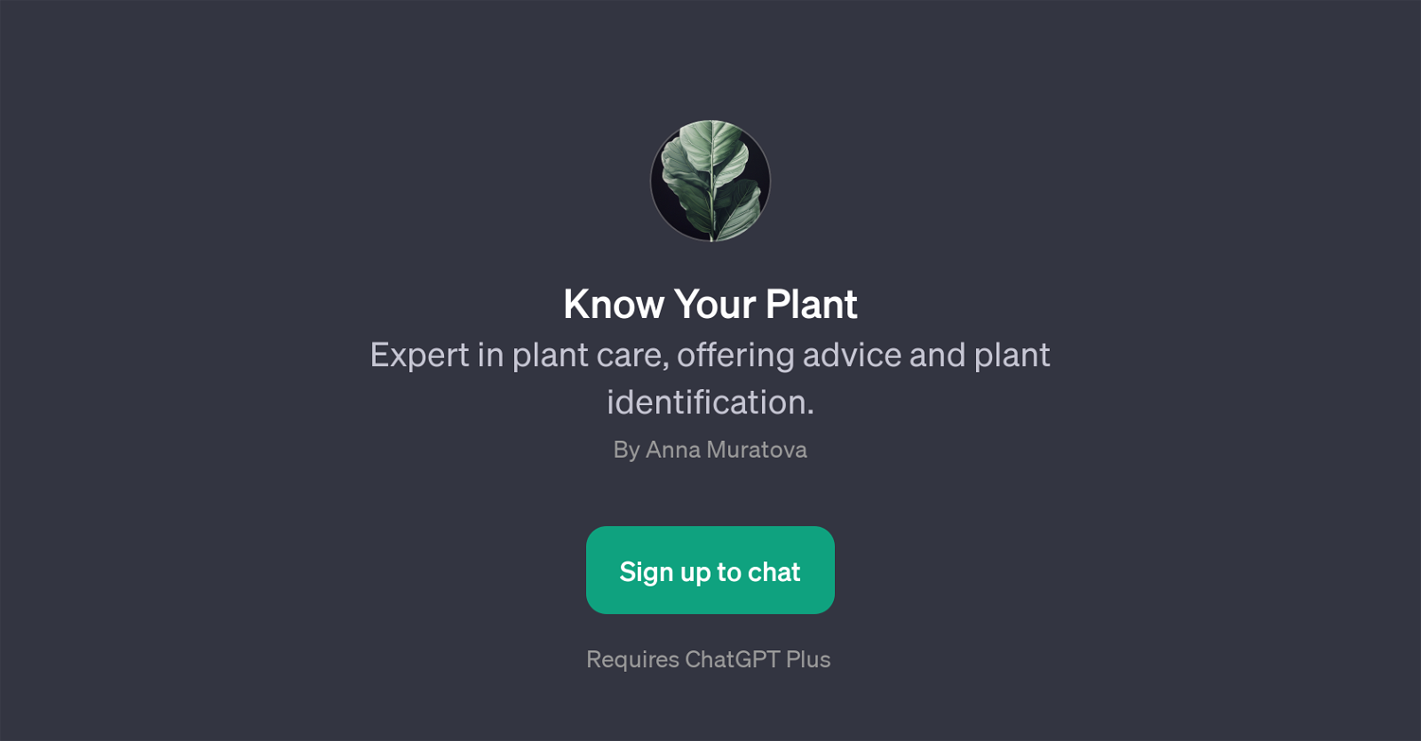 Know Your Plant website