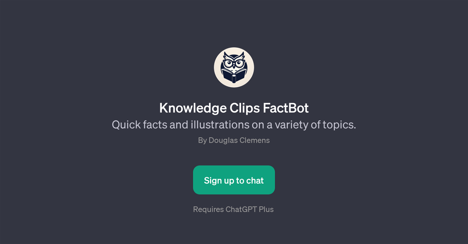 Knowledge Clips FactBot website