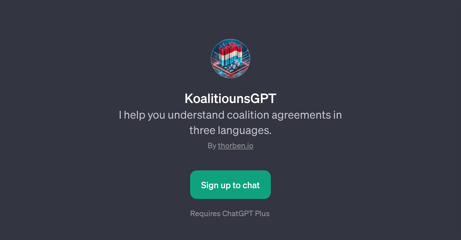 KoalitiounsGPT website