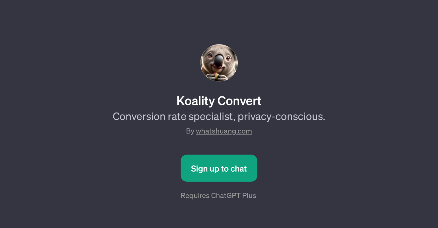 Koality Convert website