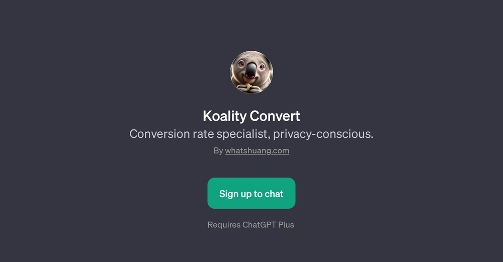 Koality Convert website