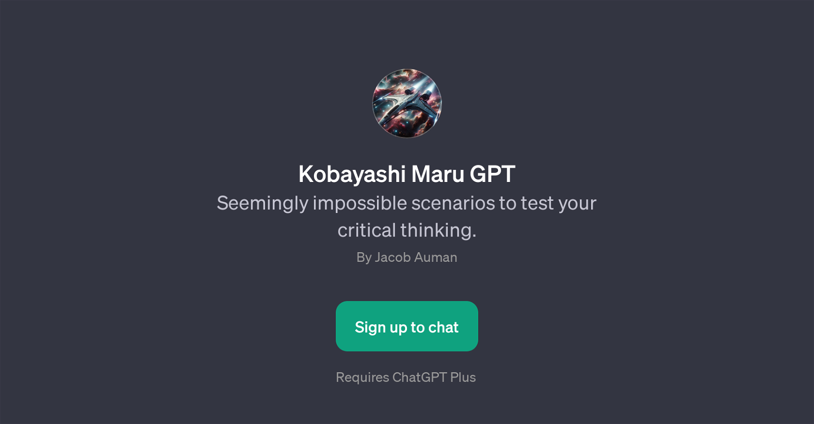Kobayashi Maru GPT website