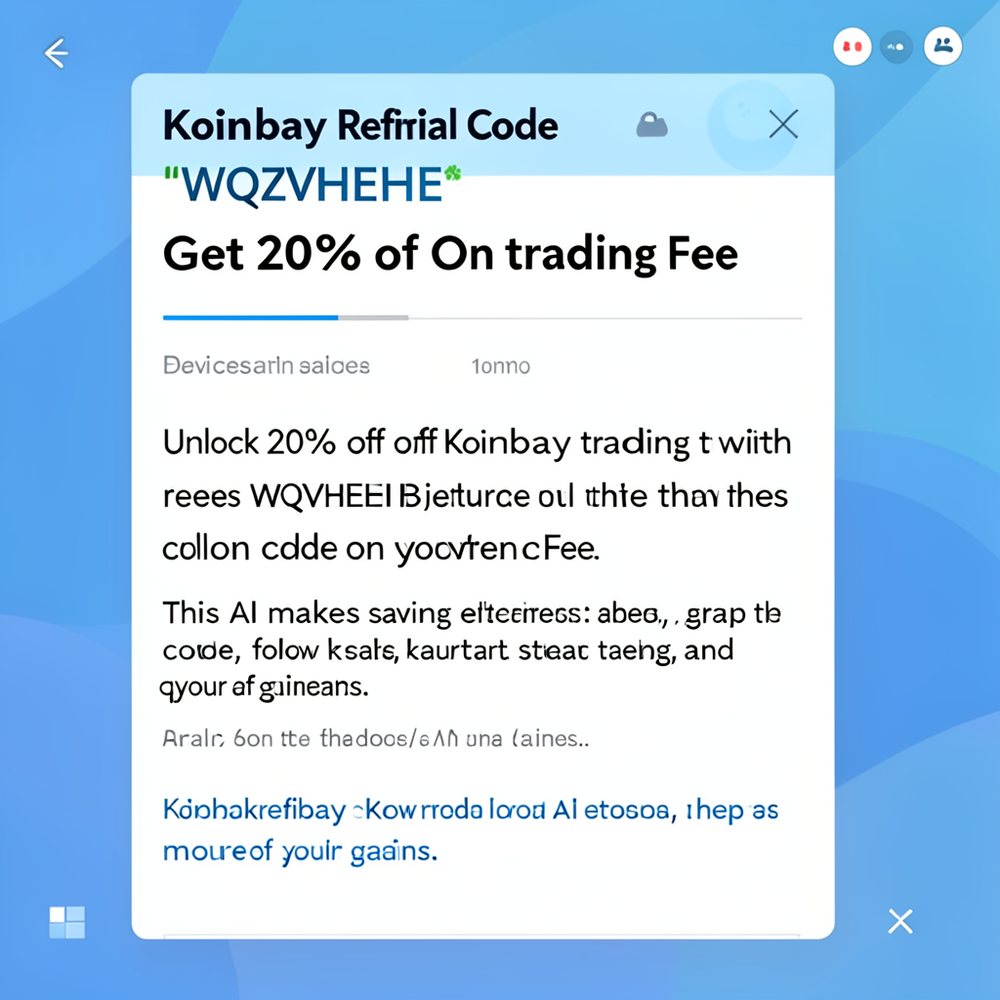 Koinbay Referral Code ''WQZVHEHE'' Get 20% of On trading Fee website