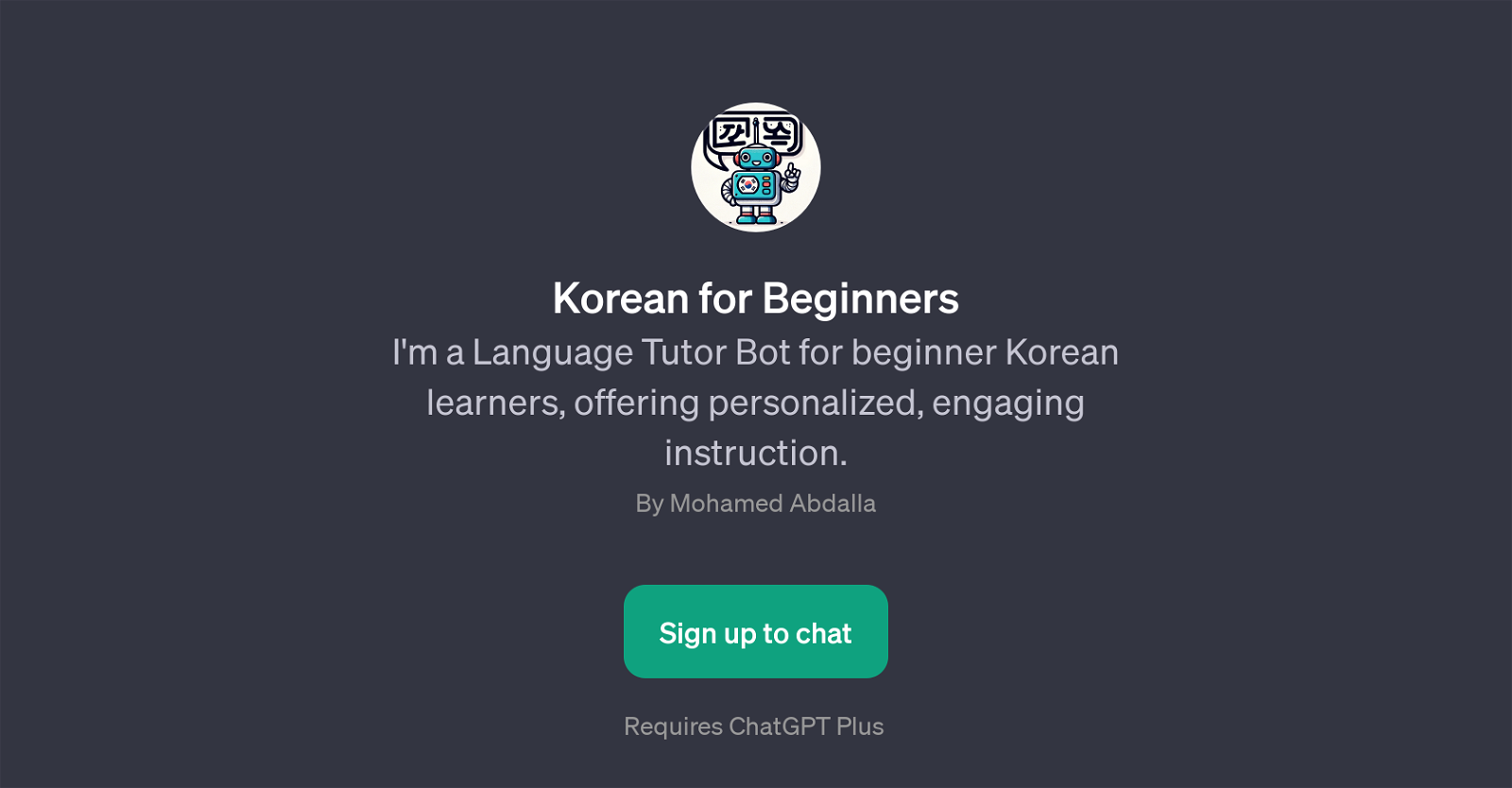 Korean for Beginners website