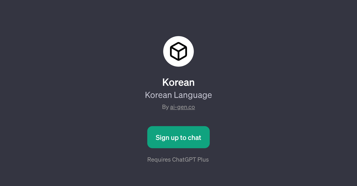 Korean LanguageChatGPT website