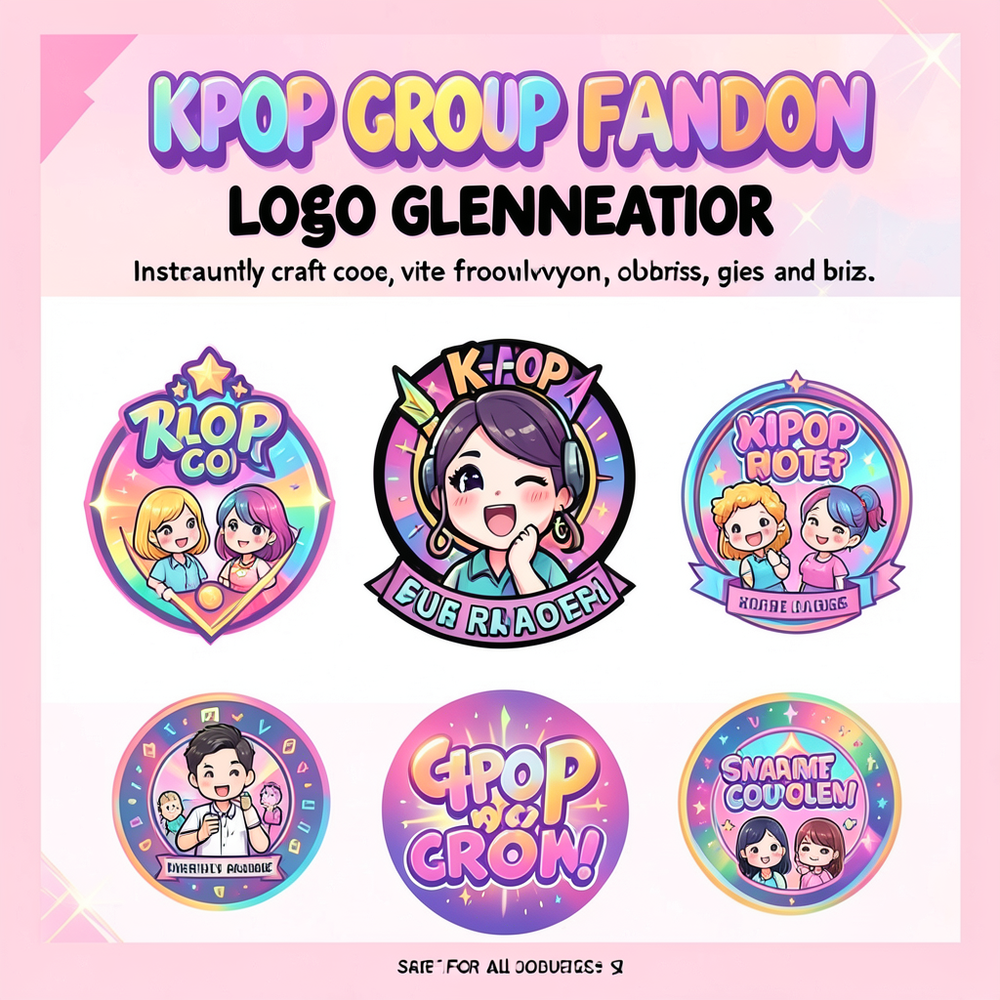Kpop group fandom logo generator website