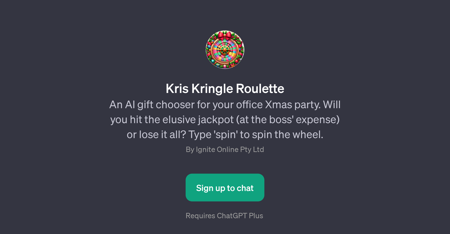 Kris Kringle Roulette website