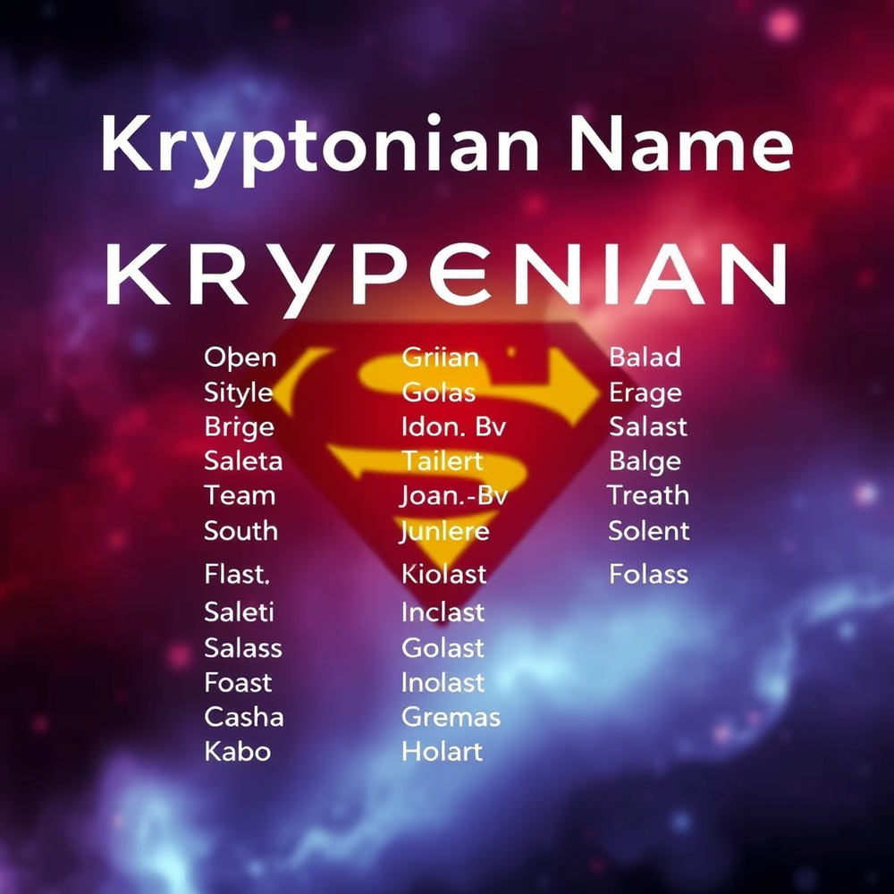 Kryptonian Name Generator website