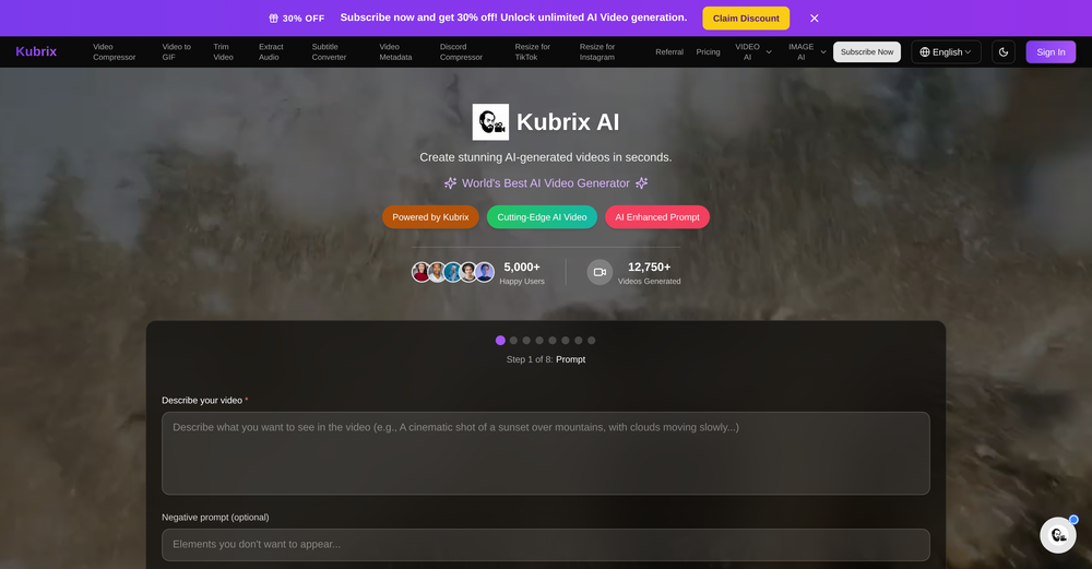 Kubrix website