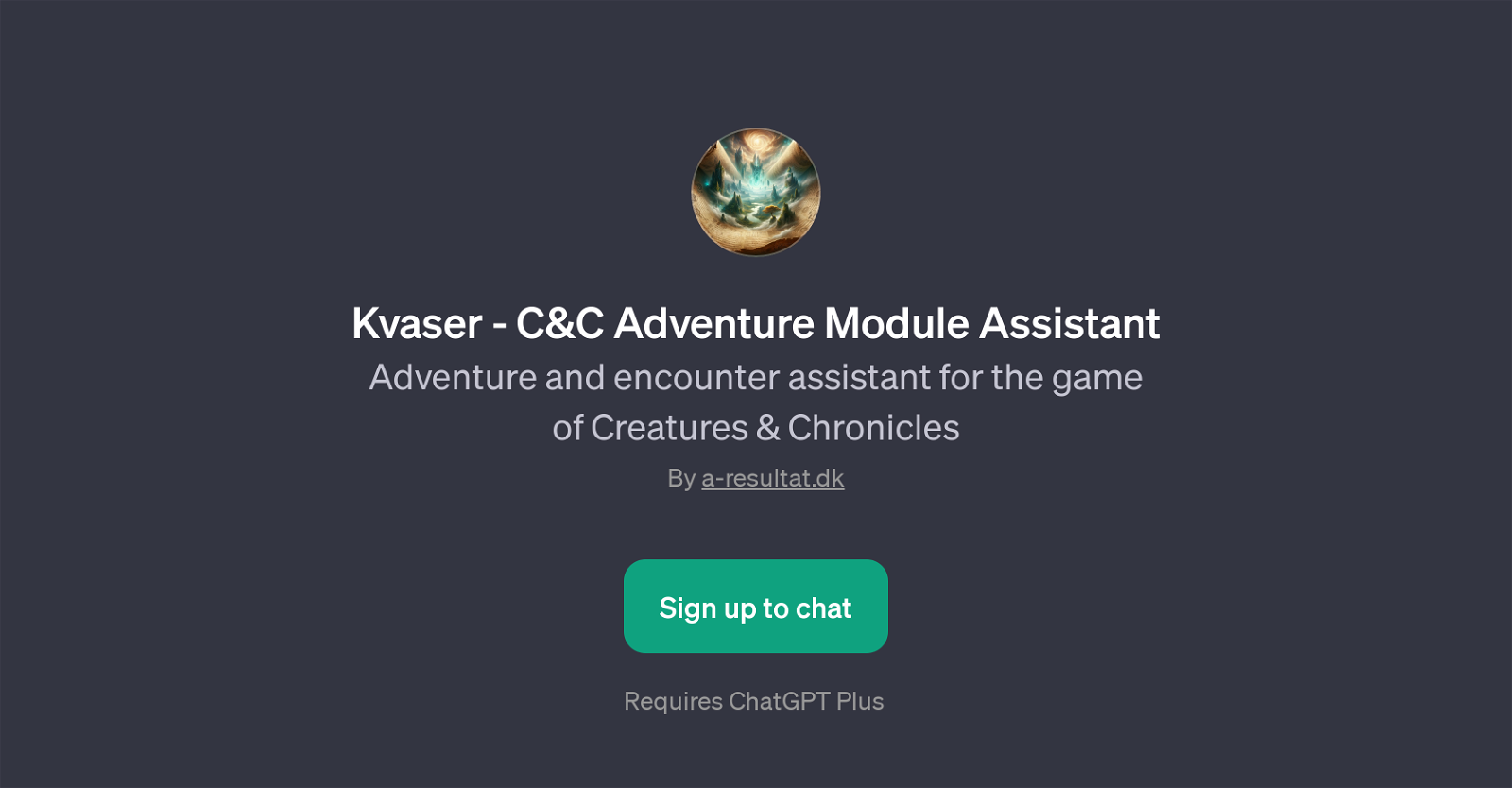 Kvaser - C&C Adventure Module Assistant website