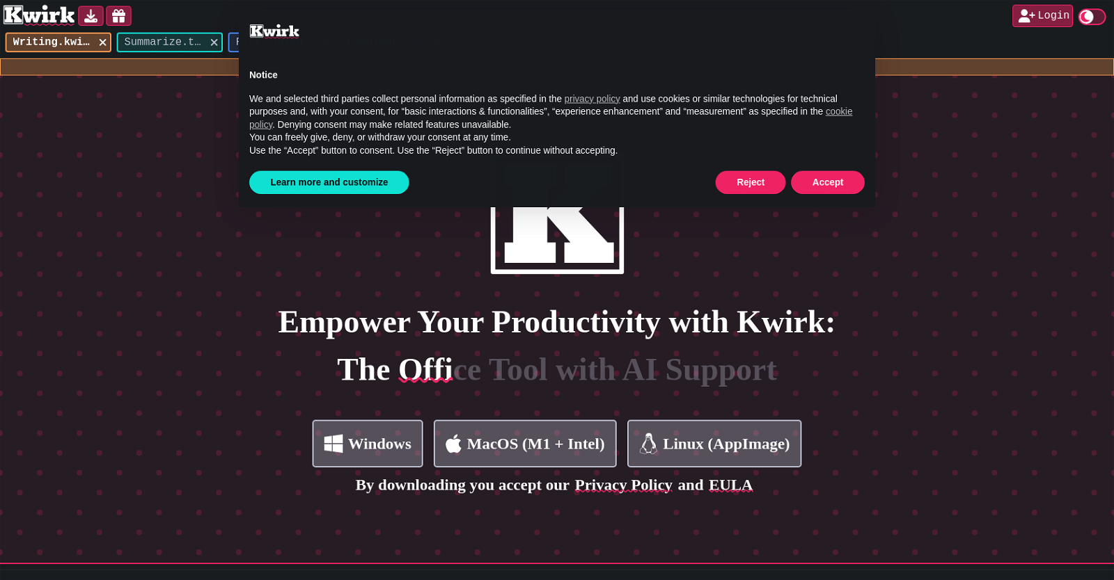 Kwirk website