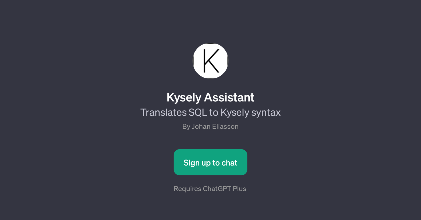 Kysely Assistant website