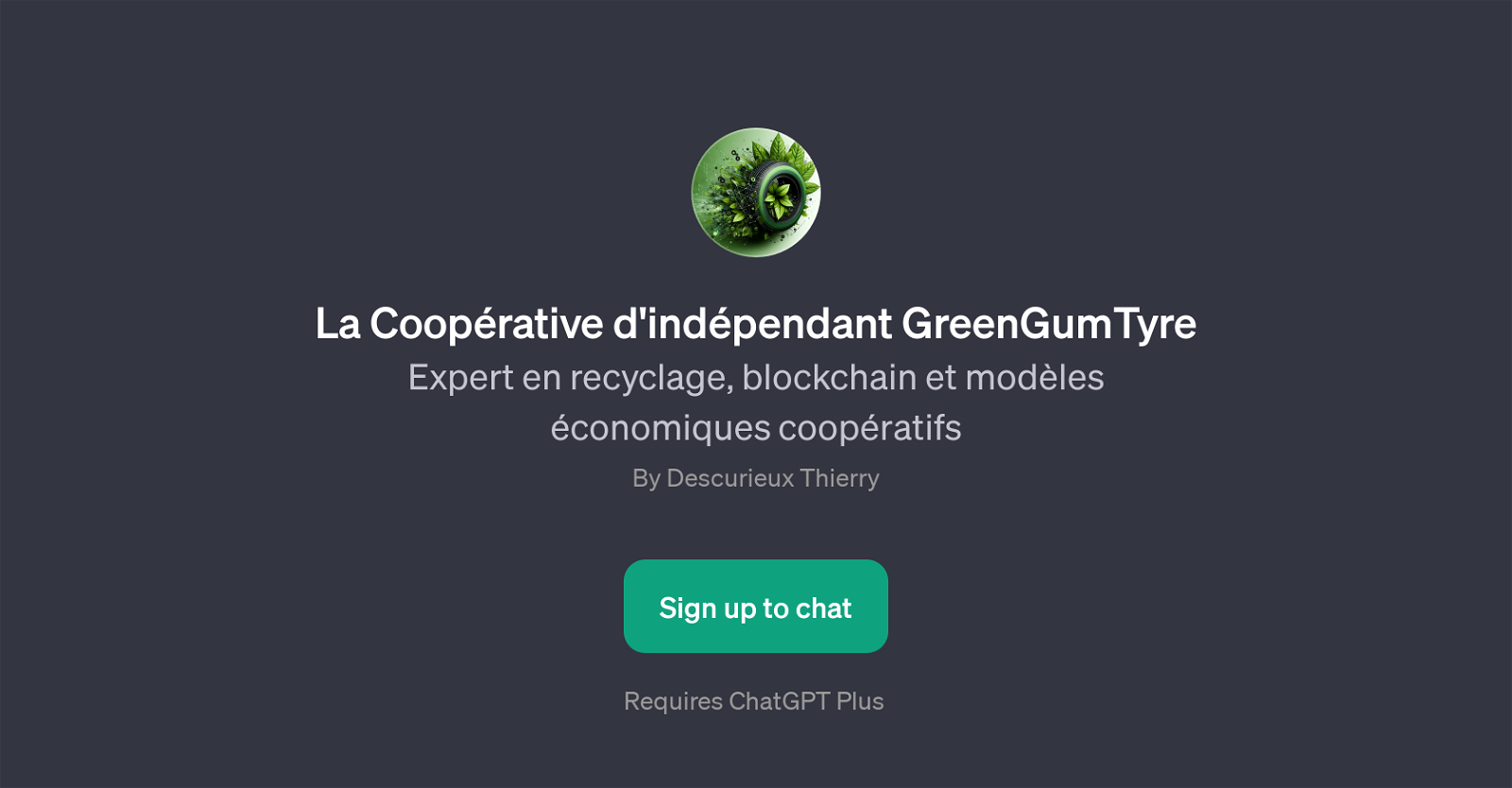 La Cooprative d'indpendant GreenGumTyre website