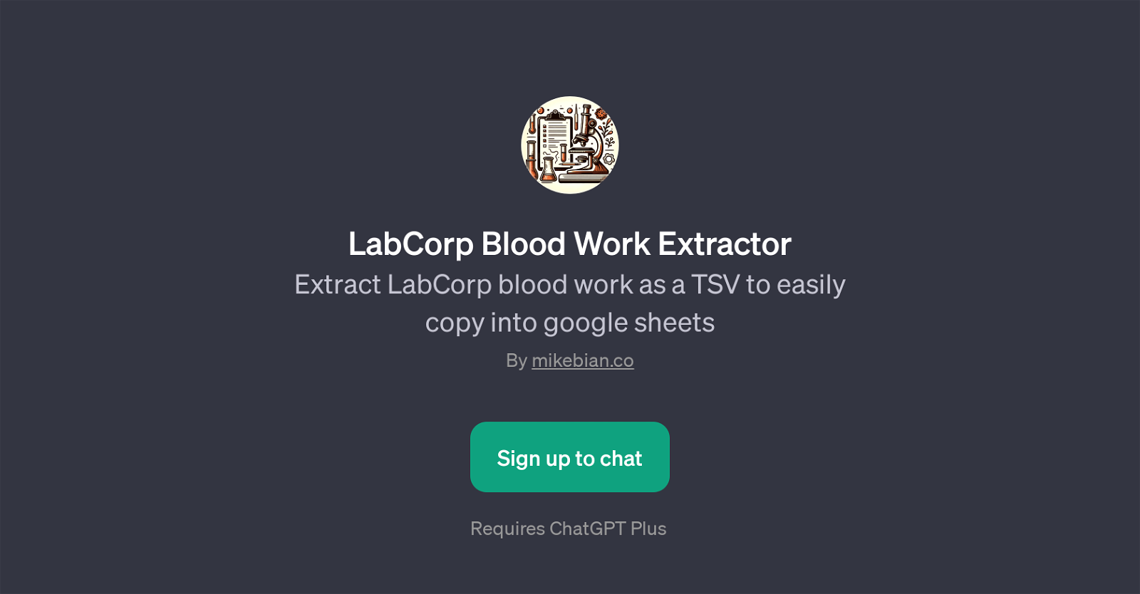 LabCorp Blood Work Extractor website