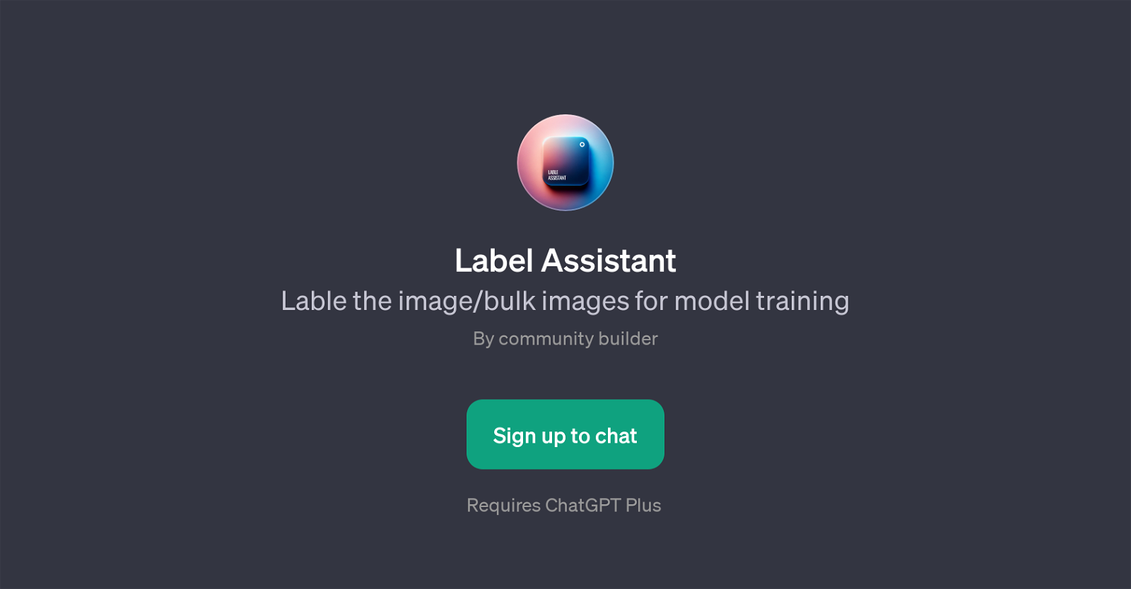 Label Assistant website