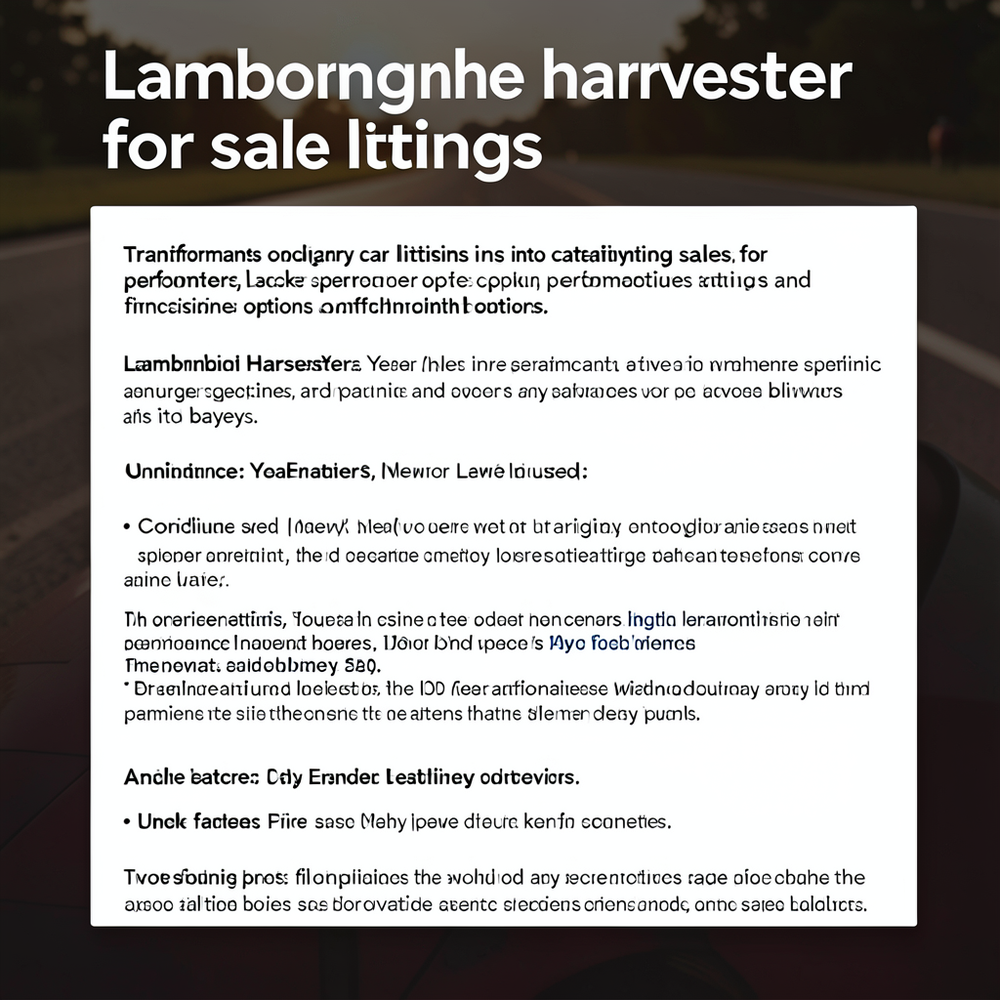 lamborghini harvester for sale listings website