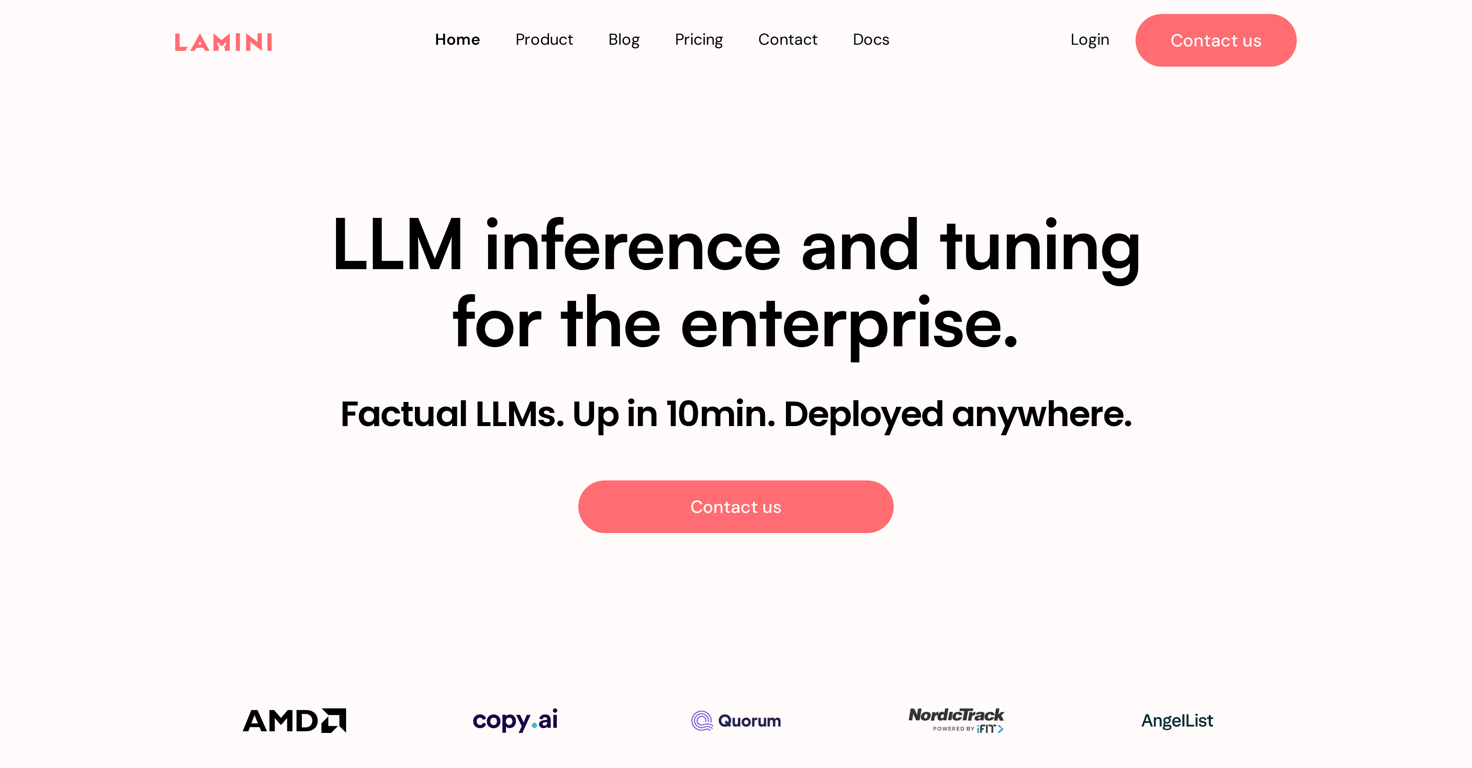 Lamini website