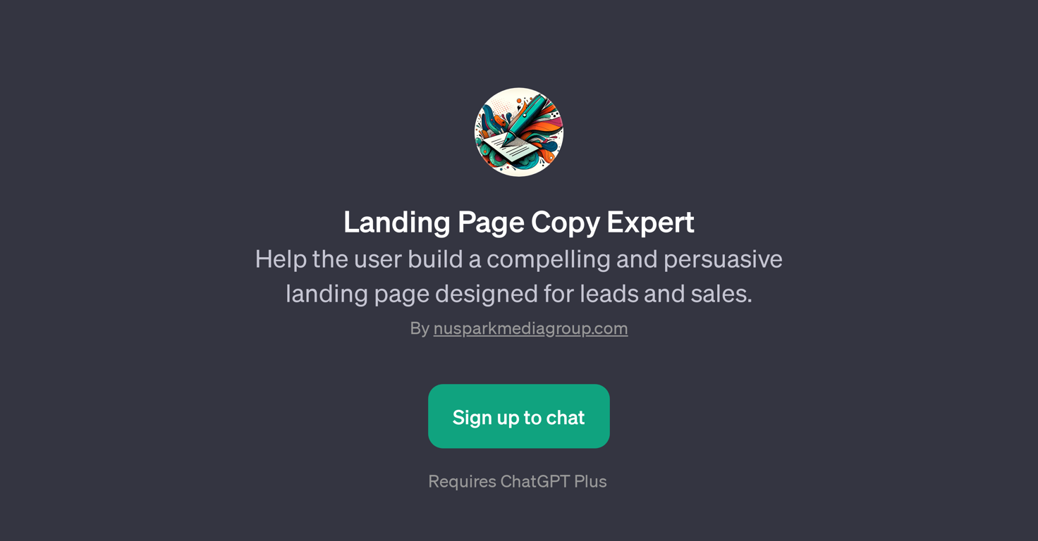 Landing Page Copy Expert website