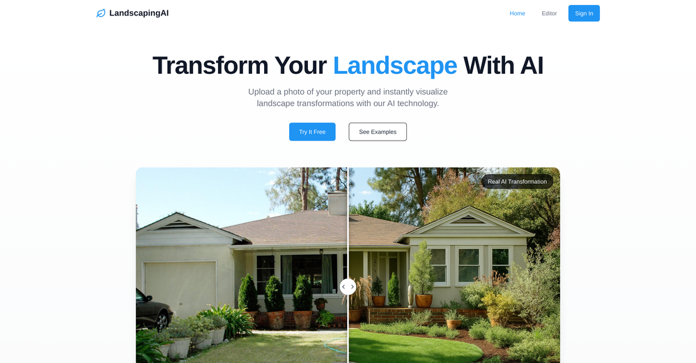 LandscapingAI website