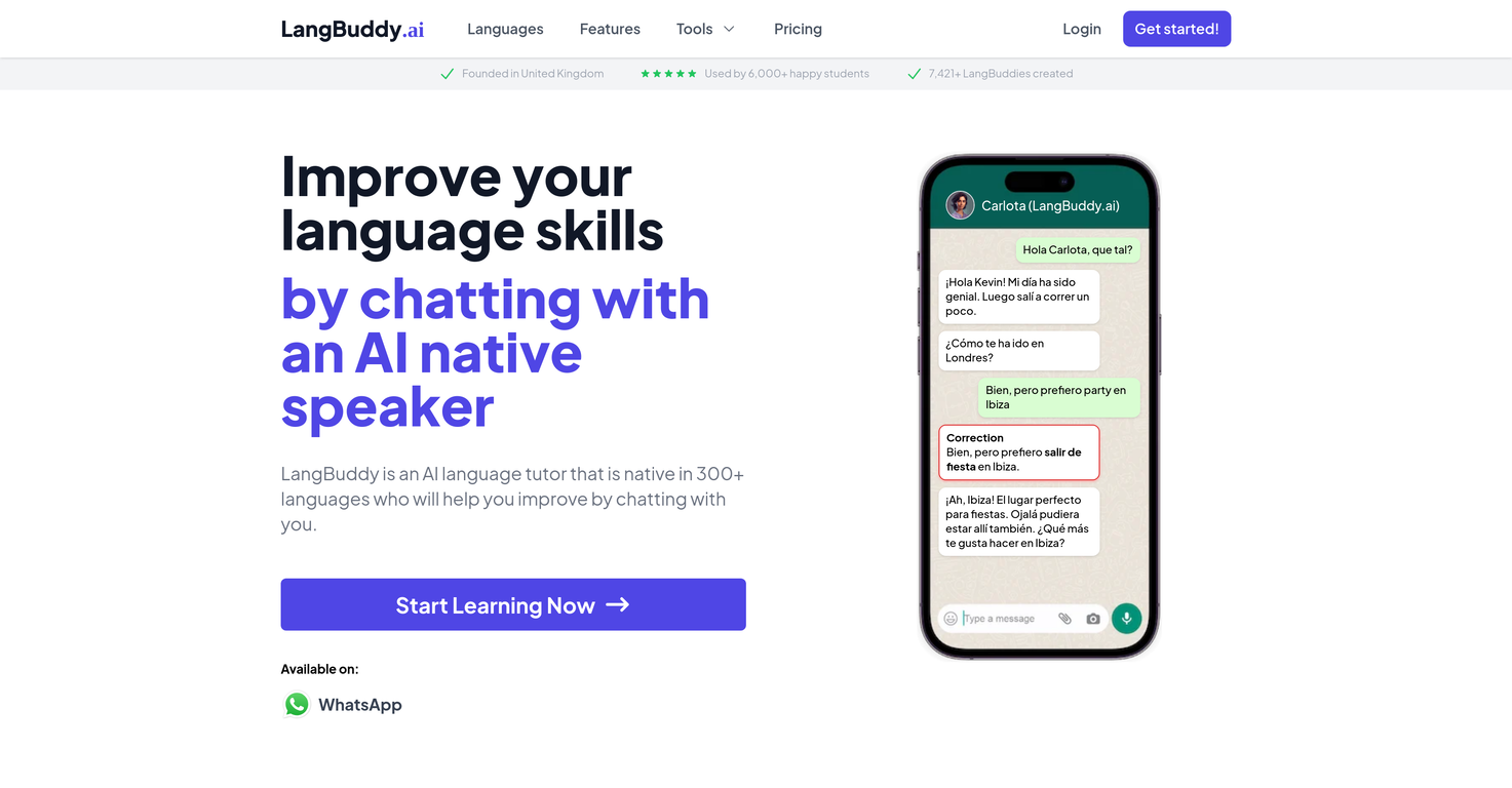 LangBuddy website