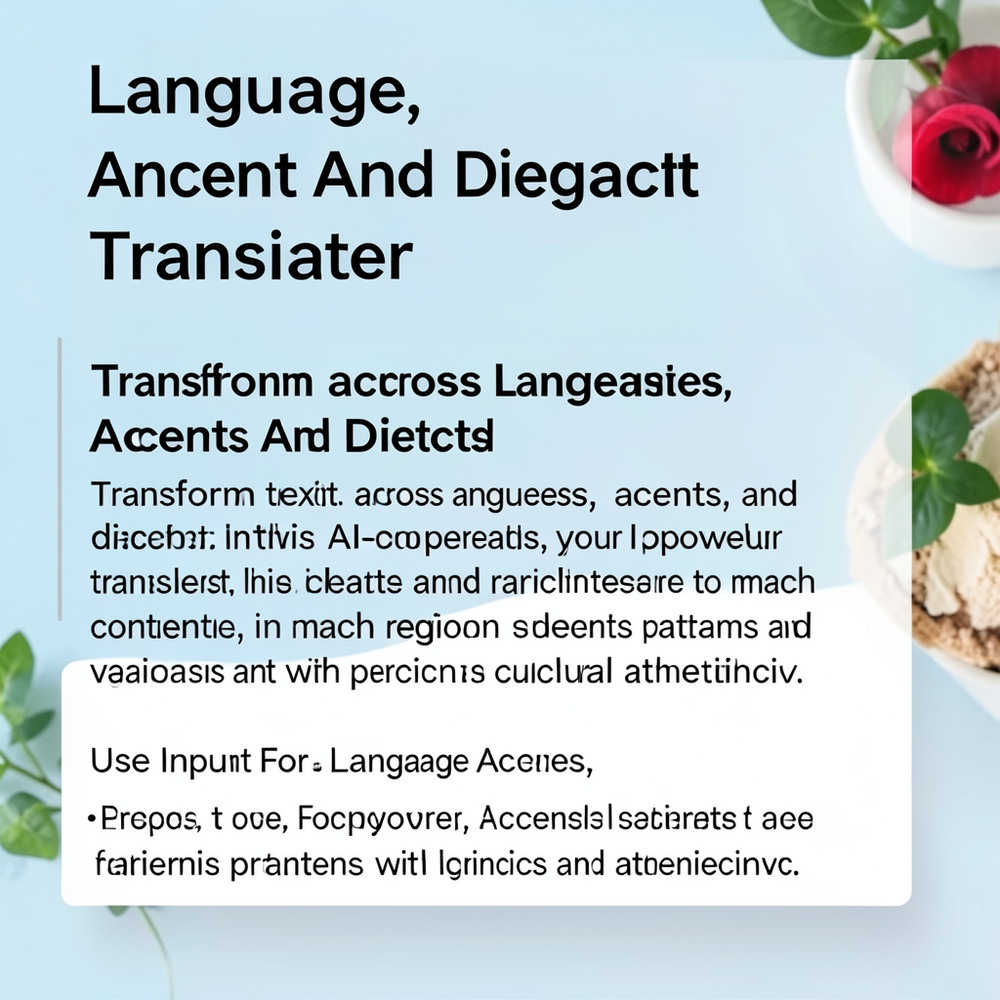 Language, Accent And Dialect Translator website