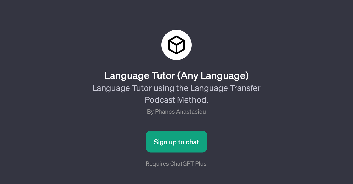Language Tutor (Any Language) website