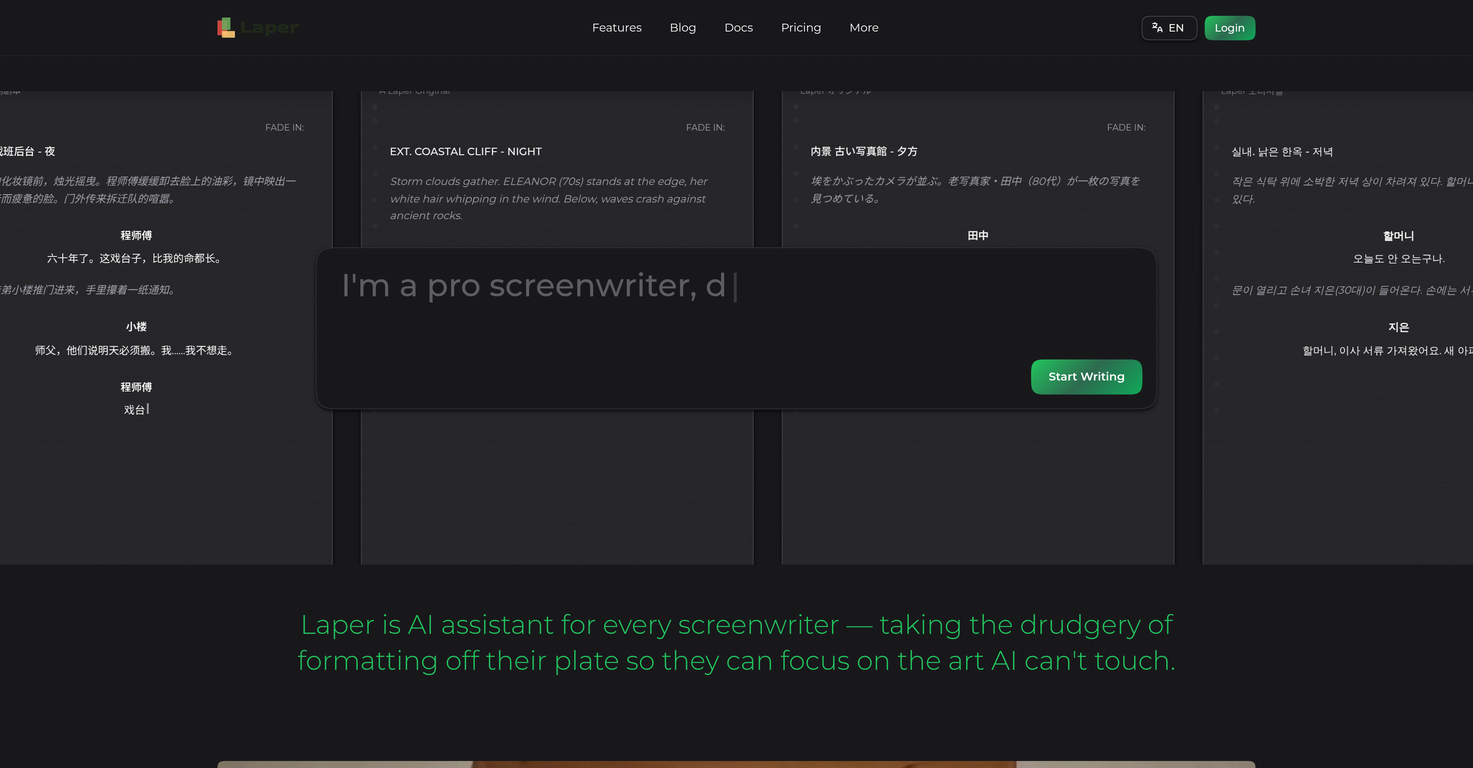 Laper AI website