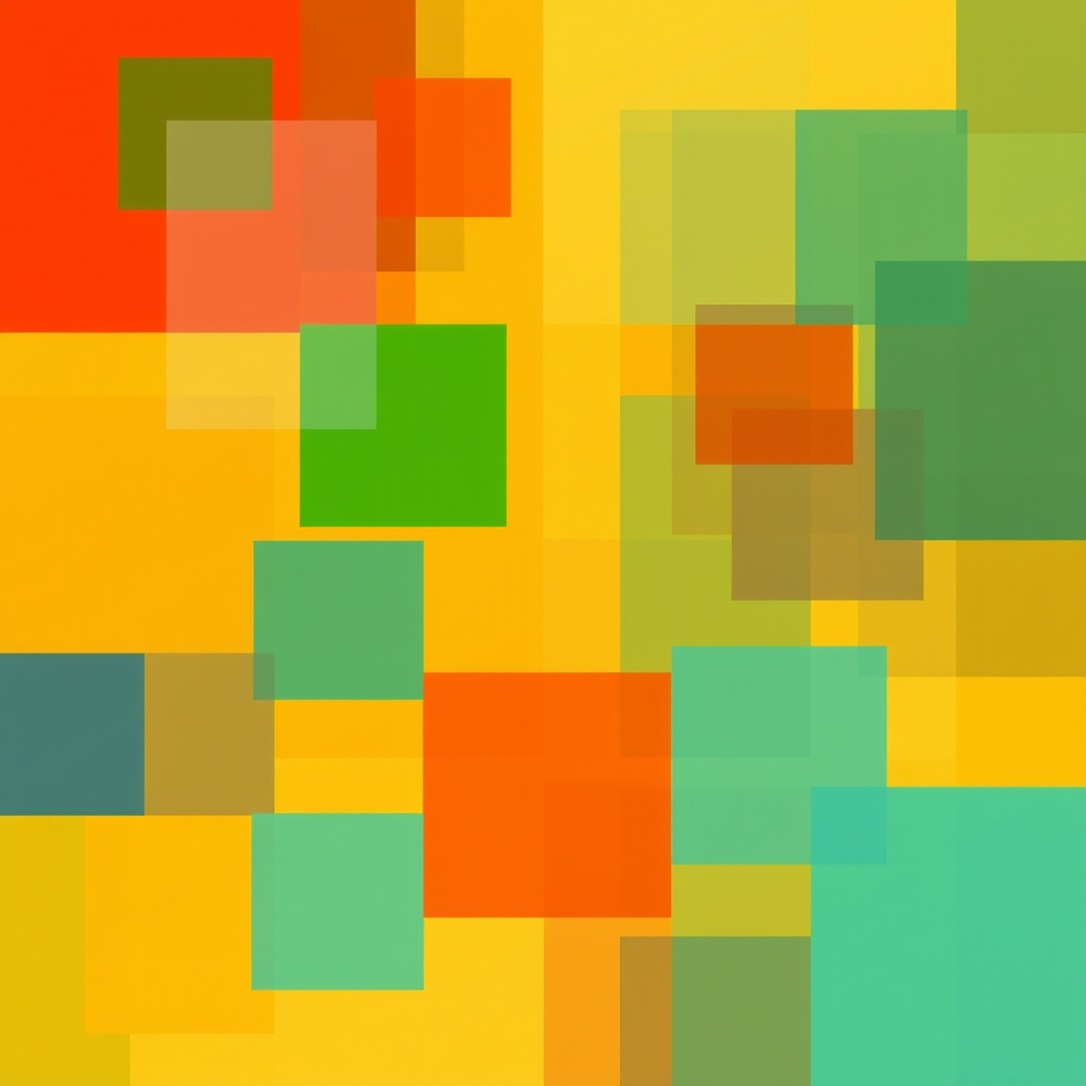 Large and small overlapping color squares website