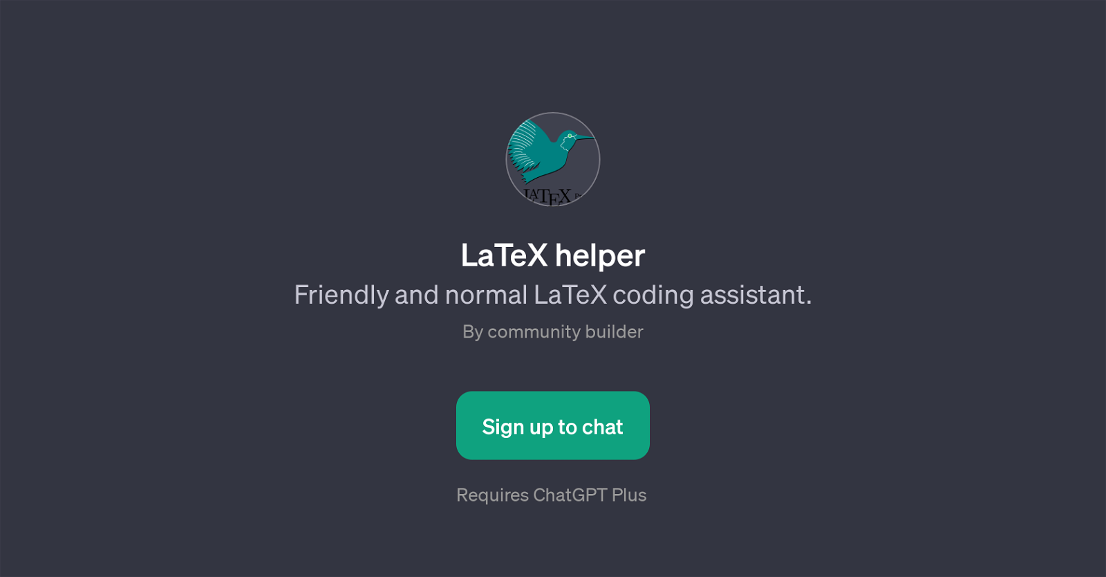 LaTeX helper website