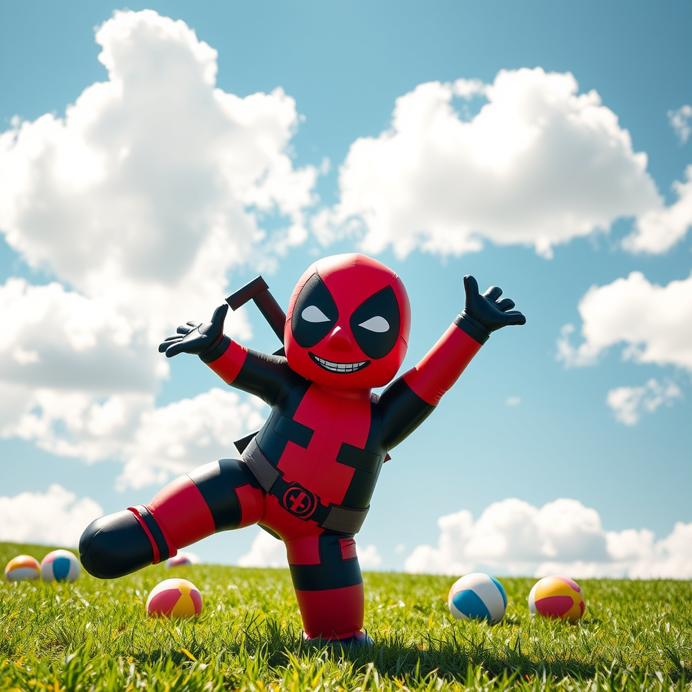 Laught in a Funny Action Pose on a Sunny Day website