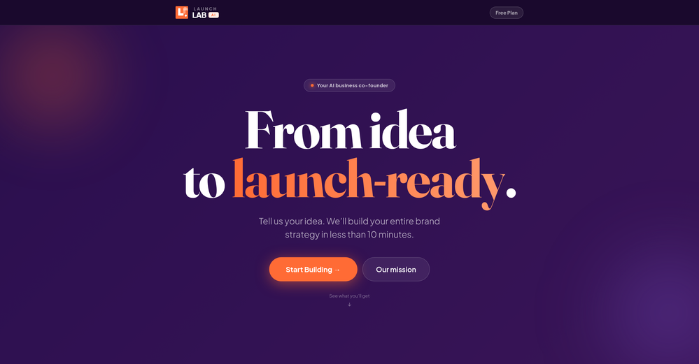 Launch Lab AI website