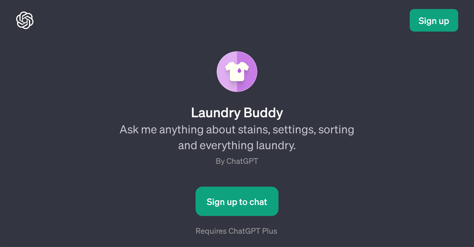 Laundry Buddy website