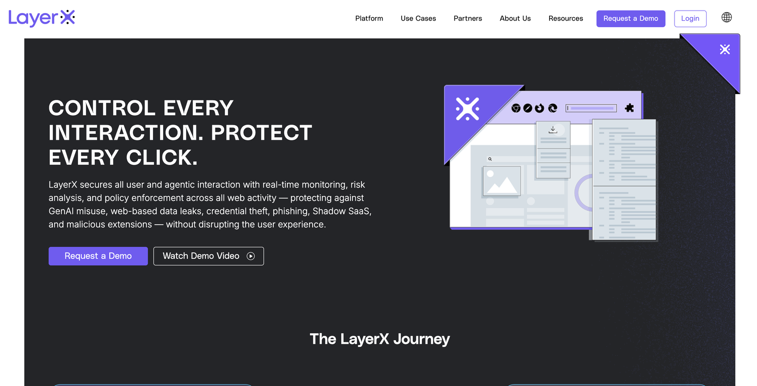 LayerX website