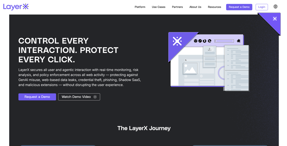 LayerX website