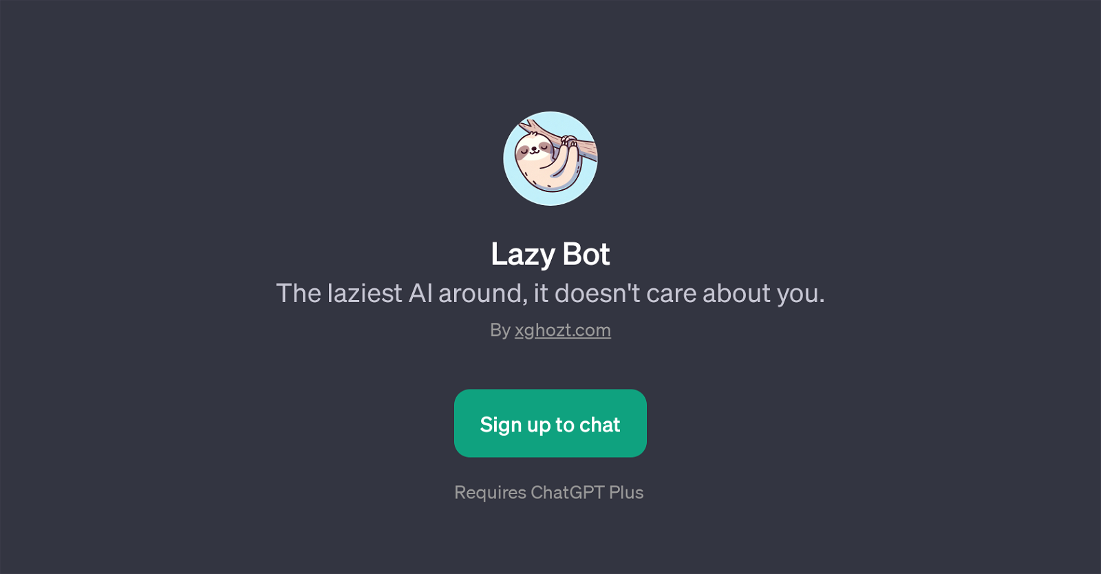 Lazy Bot website
