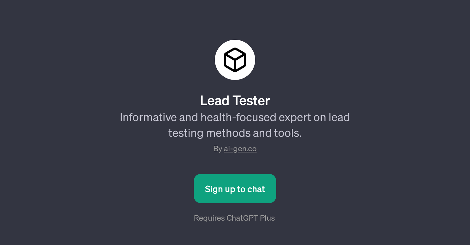 Lead Tester website