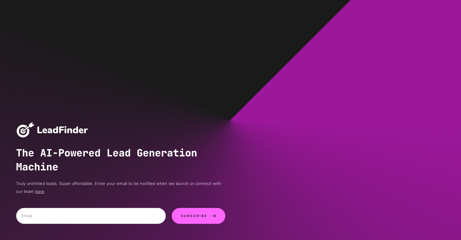 LeadFinder website