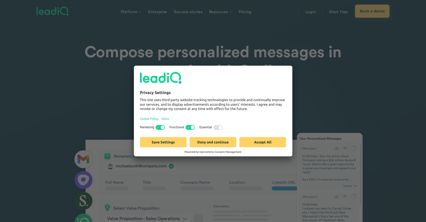 LeadIQ website