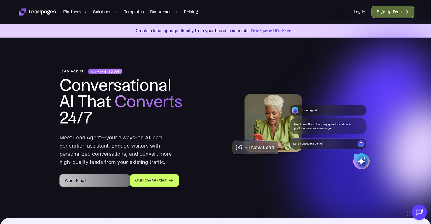 Leadpages Agent website