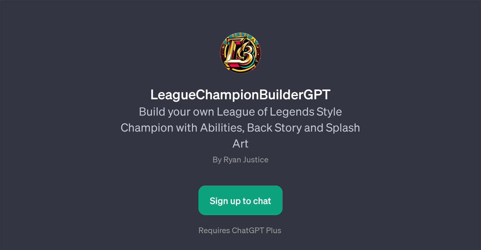 LeagueChampionBuilderGPT website