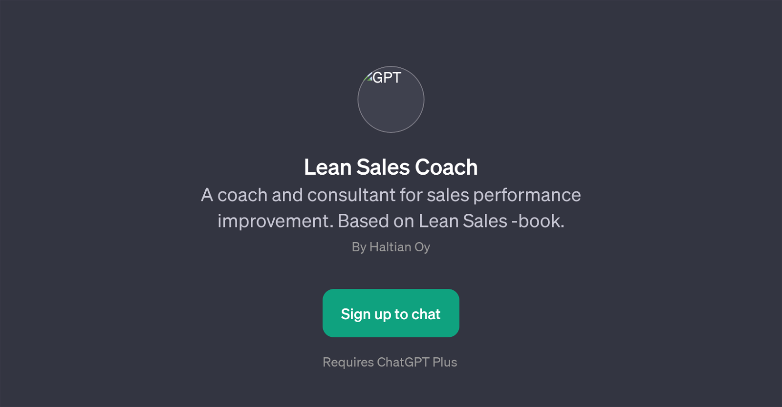 Lean Sales Coach website