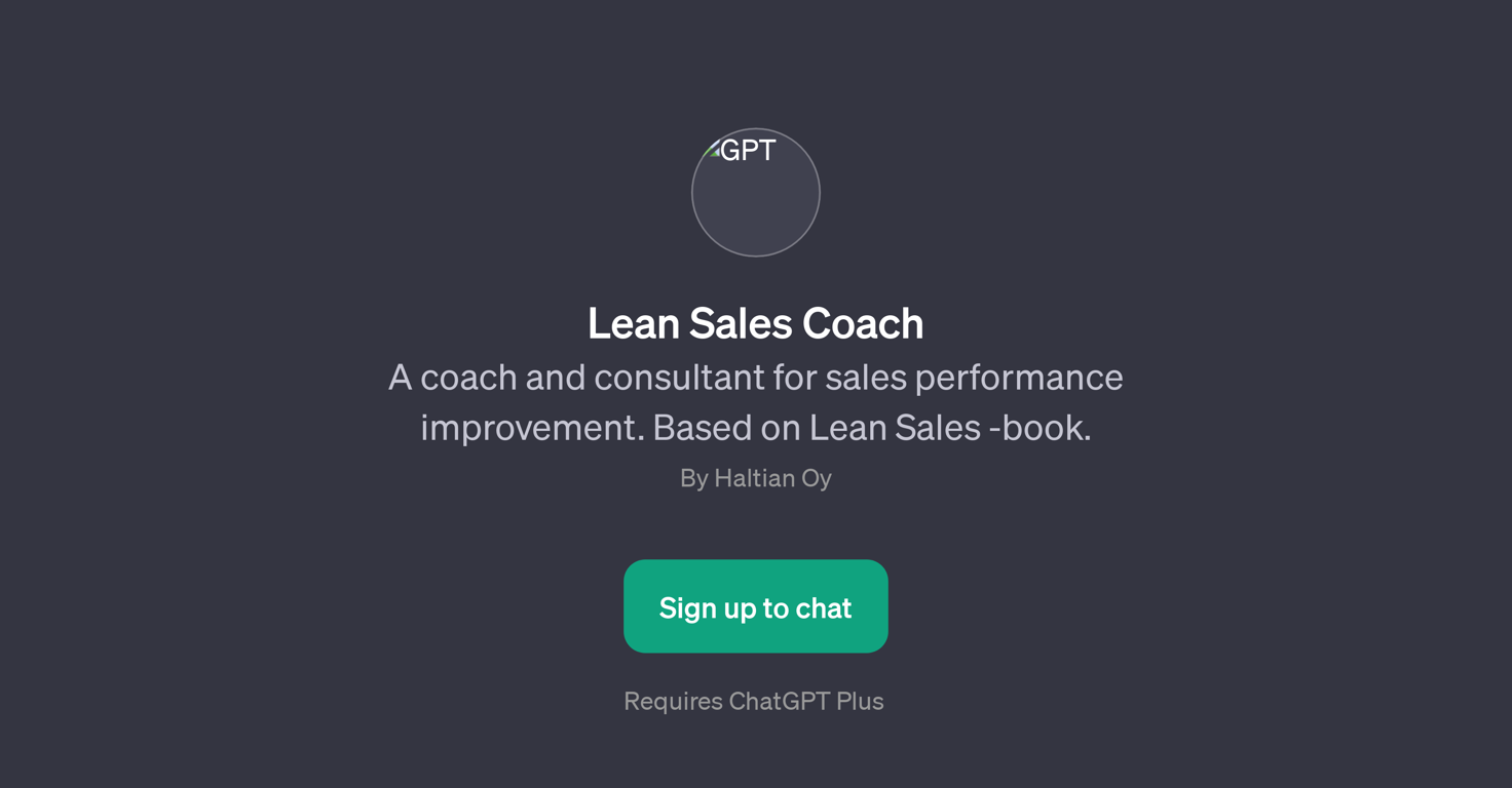 Lean Sales Coach website