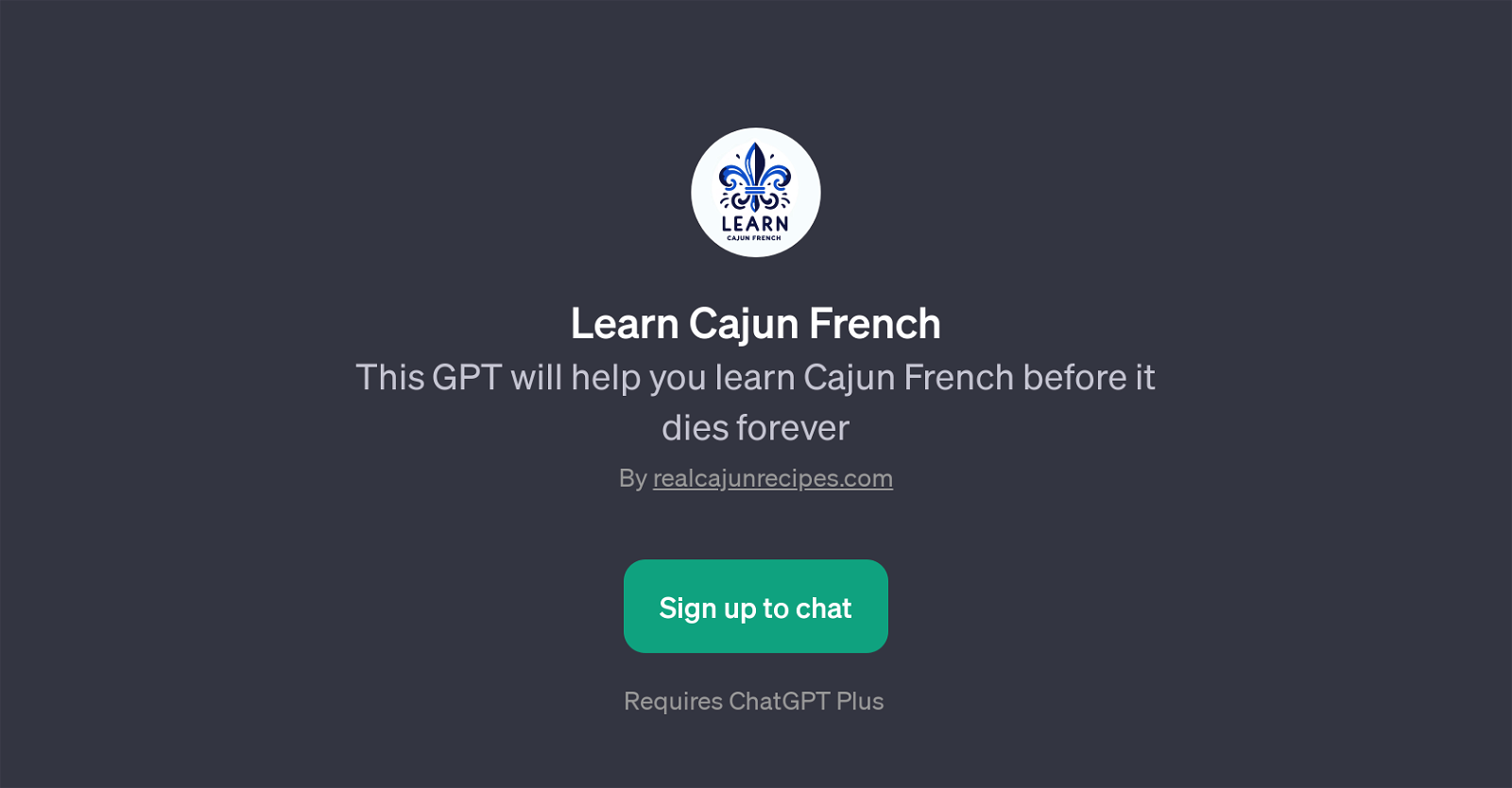 Learn Cajun French website