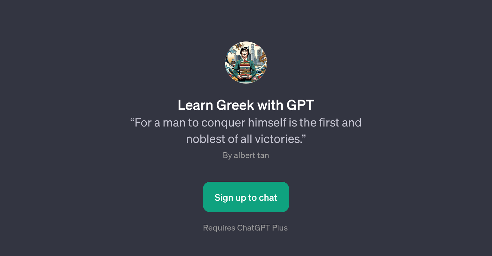 Learn Greek with GPT website